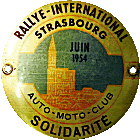 Solidarite Rallye International motorcycle rally badge from Jean-Francois Helias