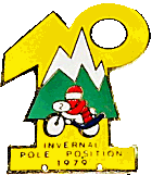 Invernal Pole Position motorcycle rally badge from Jean-Francois Helias