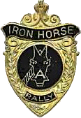 Iron Horse motorcycle rally badge from Ted Trett