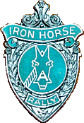 Iron Horse motorcycle rally badge