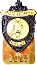 Iron Horse motorcycle rally badge from Jean-Francois Helias