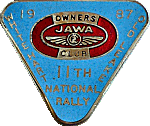 Jawa motorcycle rally badge