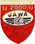 Jawa motorcycle rally badge from Jean-Francois Helias