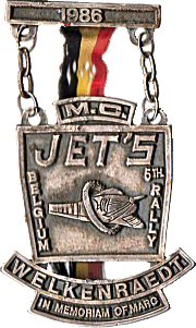 Jets motorcycle rally badge from Phil Drackley