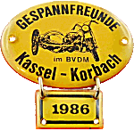 Kassel Korbach motorcycle rally badge from Jean-Francois Helias