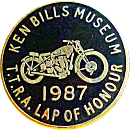 Ken Bills Museum motorcycle race badge from Jean-Francois Helias