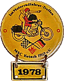 Ketsch motorcycle rally badge from Jean-Francois Helias