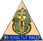 King Tut motorcycle rally badge from Jean-Francois Helias