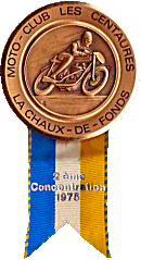 La Chaux de Fonds motorcycle rally badge from Jean-Francois Helias