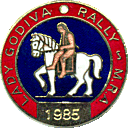 Lady Godiva motorcycle rally badge