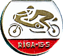 Latvia Riga motorcycle race badge from Jean-Francois Helias