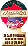 Laverda Club De France motorcycle rally badge from Jean-Francois Helias