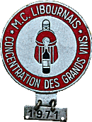 Libourne motorcycle rally badge from Jean-Francois Helias