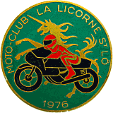 Licorne motorcycle rally badge from Jean-Francois Helias