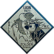 Lion motorcycle rally badge from Johnny Croxson