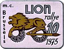 Lion motorcycle rally badge from Ted Trett