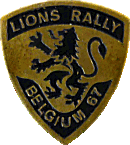Lion motorcycle rally badge
