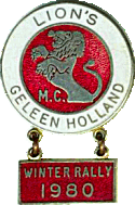 Lions Geleen motorcycle rally badge from Les Hobbs
