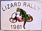 Lizard motorcycle rally badge from Jean-Francois Helias