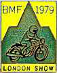 BMF London motorcycle show badge from Ben Crossley