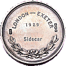 London-Exeter motorcycle run badge from Jean-Francois Helias