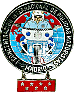 Madrid motorcycle rally badge from Jean-Francois Helias