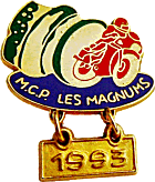 Magnums motorcycle rally badge from Jean-Francois Helias