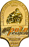 Malaga motorcycle rally badge from Jean-Francois Helias