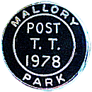 Mallory Park motorcycle race badge from Jean-Francois Helias