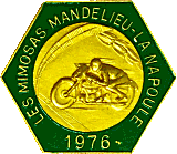 Mandelieu motorcycle rally badge from Jean-Francois Helias