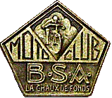 BSA La Chaux de Fonds motorcycle club badge from Jean-Francois Helias
