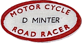 MCRR Derek Minter motorcycle race badge from Jean-Francois Helias