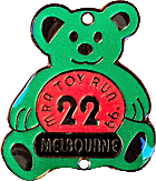 Melbourne motorcycle run badge from Jean-Francois Helias