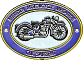 Meriden Megaride motorcycle run badge from Jean-Francois Helias