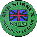 Mid Sussex British MCC motorcycle club badge from Jean-Francois Helias