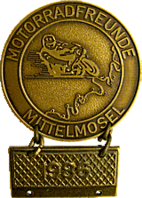 Mittel Mosel motorcycle rally badge from Ken Horwood