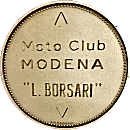 Modena motorcycle rally badge from Jean-Francois Helias
