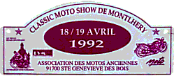 Montlhery Classic motorcycle show badge from Jeff Laroche