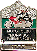 Monviso Paesana motorcycle rally badge from Jean-Francois Helias