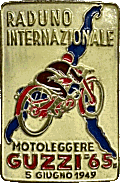 Moto Guzzi motorcycle rally badge from Jean-Francois Helias