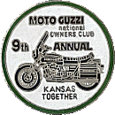 Moto Guzzi National OC motorcycle rally badge from Jean-Francois Helias