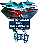 Moto Guzzi Teste Quadre motorcycle rally badge from Jean-Francois Helias