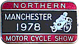 Manchester motorcycle show badge from Jean-Francois Helias