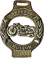 Swansea Museums motorcycle show badge from Jean-Francois Helias