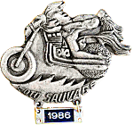 Moto Sauvage motorcycle rally badge from Jean-Francois Helias