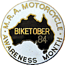 MRA Biketober motorcycle scheme badge from Jean-Francois Helias