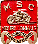 MSC Mourillonnais motorcycle rally badge from Jean-Francois Helias