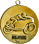 Mulhouse motorcycle rally badge from Jean-Francois Helias