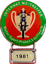 MZ Lauffen motorcycle rally badge