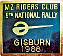 MZ National motorcycle rally badge from Jean-Francois Helias